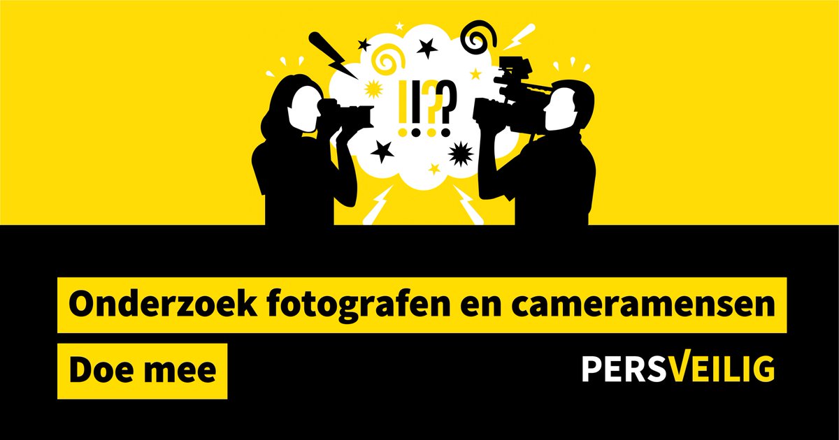 Persfotografen/cameramannen (m/v): doe mee aan 't onderzoek van <a href="/persveilig/">PersVeilig</a>. Dat helpt om de journalistiek veiliger te maken! 
Deelname = anoniem en kost maar 10 minuten. <a href="/nvj/">Nederlandse Vereniging van Journalisten</a> 
startvragenlijst.nl/persveilig