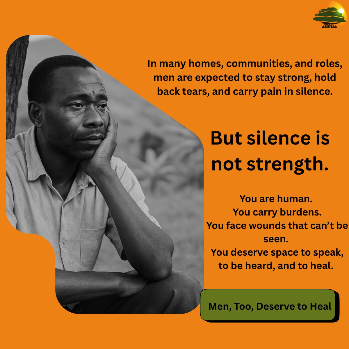 This Men’s Mental Health Awareness Month, we stand with all men, fathers, sons, brothers and friends who silently fight emotional battles.

Healing is not weakness. It’s the beginning of strength.
Let’s keep creating safe spaces where every man feels seen, valued, and supported.