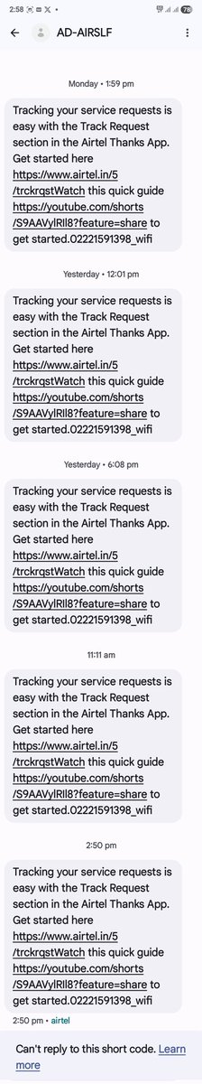 chandra020's tweet photo. @airtelindia @Airtel_Presence @airtelnews what a pathetic condition where a simple wifi router fault can not be resolved even after three days. Customer care tenders apology everytime one call. Shame on the system you have. https://t.co/OiTAcJ11SE
