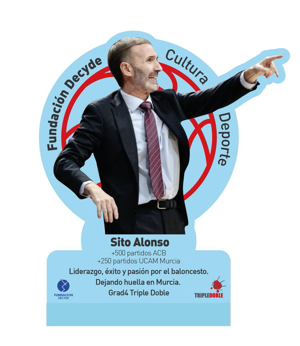 TripleDobleTeam's tweet photo. 🏀 Sito Alonso, referente del baloncesto y del proyecto @UCAMMurcia, recibe el Galardón Extraordinario al Mérito Deportivo de @FundacionDecyde Cultura y Deporte durante la celebración de una nueva Tertulia Triple Doble

#Grad4TripleDoble
#TripleDoble15A 

https://t.co/4bXc0aFjrO https://t.co/MozlB7Nwx3