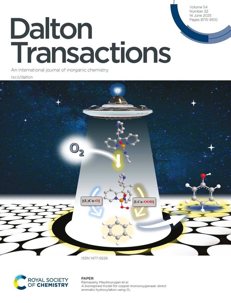DaltonTransactions (@daltontrans) on Twitter photo The cover of issue 22 features work by <a href="/ramamayil/">DR. R MAYIL MURUGAN</a> & co on the synthesis of a novel Cu(I) complex which was investigated as a bioinspired model for copper monooxygenases, read it here👇
pubs.rsc.org/en/content/art…
📍<a href="/IIT_Bhilai/">IIT Bhilai</a>
Read the rest of the issue: pubs.rsc.org/en/journals/jo… The cover of issue 22 features work by <a href="/ramamayil/">DR. R MAYIL MURUGAN</a> & co on the synthesis of a novel Cu(I) complex which was investigated as a bioinspired model for copper monooxygenases, read it here👇
pubs.rsc.org/en/content/art…
📍<a href="/IIT_Bhilai/">IIT Bhilai</a>
Read the rest of the issue: pubs.rsc.org/en/journals/jo…