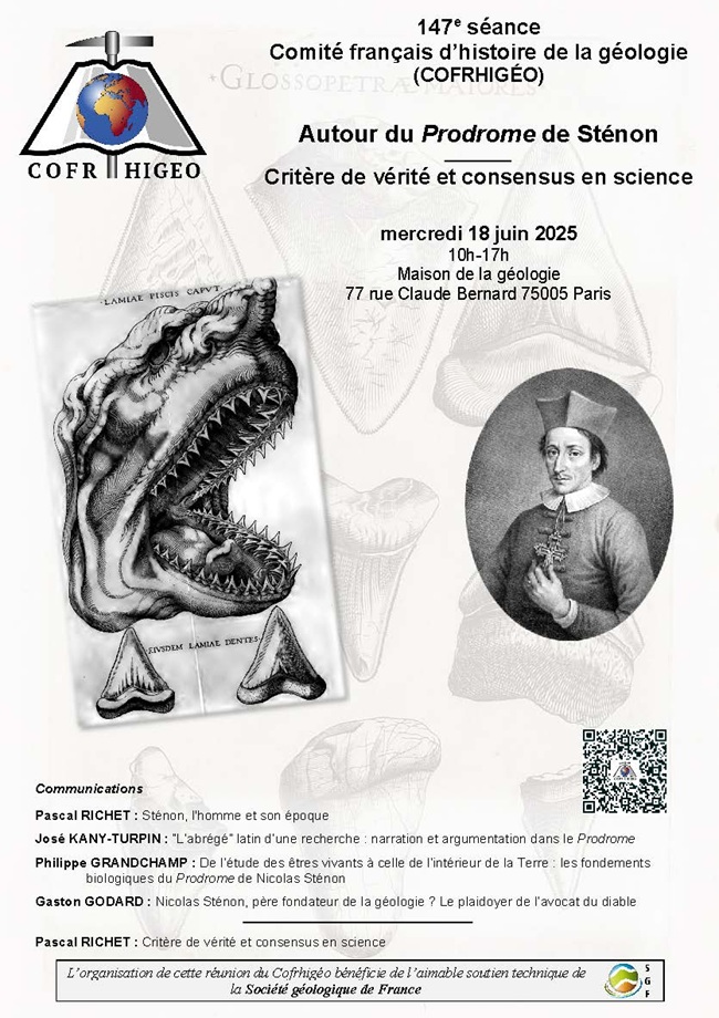 📢 La 147e réunion  scientifique du COFRHIGÉO se tiendra le mercredi 18 juin 2025, de 10 h à  17 h dans la salle Van Straelen de la Maison de la Géologie, au 77 de  la rue Claude Bernard, Paris 5e.
👉 Pour s'inscrire : lnkd.in/ePBizjyV
