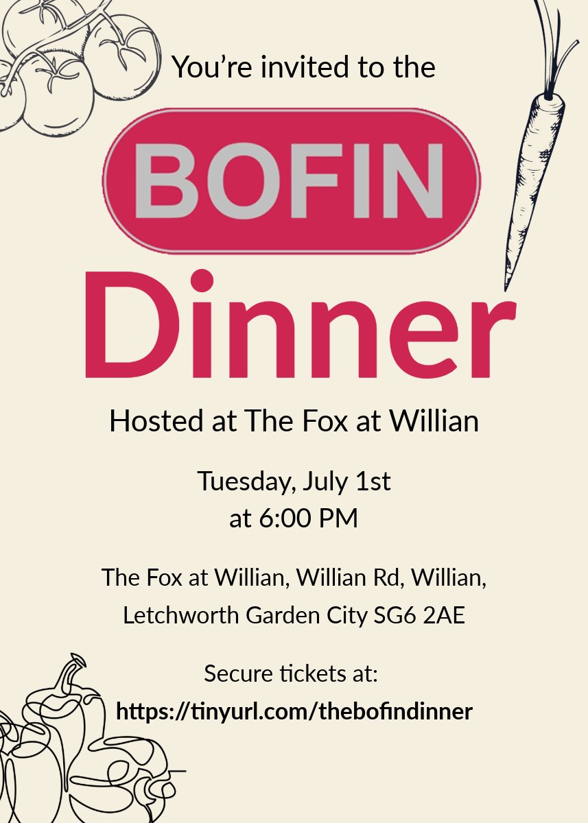@BofinFarmers (@bofinfarmers) on Twitter photo Join us for The BOFIN Dinner!🌿
The night before <a href="/Groundswellaguk/">Groundswell</a>, we’re gathering farmers, researchers & innovators to share ideas & enjoy great food.
🗓️ 1st July
📍The Fox at Willian
🍽️ Good company, lively chat & agri-innovation!
🎟️ tinyurl.com/thebofindinner Join us for The BOFIN Dinner!🌿
The night before <a href="/Groundswellaguk/">Groundswell</a>, we’re gathering farmers, researchers & innovators to share ideas & enjoy great food.
🗓️ 1st July
📍The Fox at Willian
🍽️ Good company, lively chat & agri-innovation!
🎟️ tinyurl.com/thebofindinner