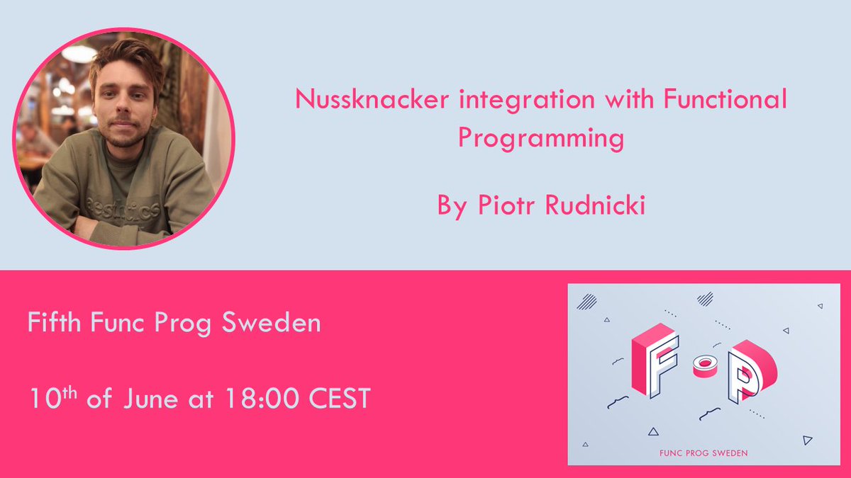 magnus_sedlacek's tweet image. Nussknacker integration with Functional Programming by Piotr Rudnicki
Register for free and read more at: meetup.com/func-prog-swed…
And you can join from anywhere as we are live streaming.
#funcprogsweden #functionalprogramming #scala