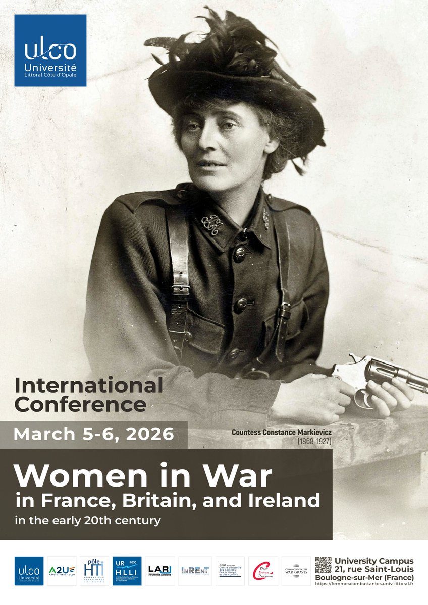 Check out the call for papers for this exciting conference in beautiful Boulogne-sur-Mer in March next year on 'Women in War in France, Britain and Ireland'. It should be a fascinating event.
femmescombattantes.univ-littoral.fr/en/call-for-pa…
