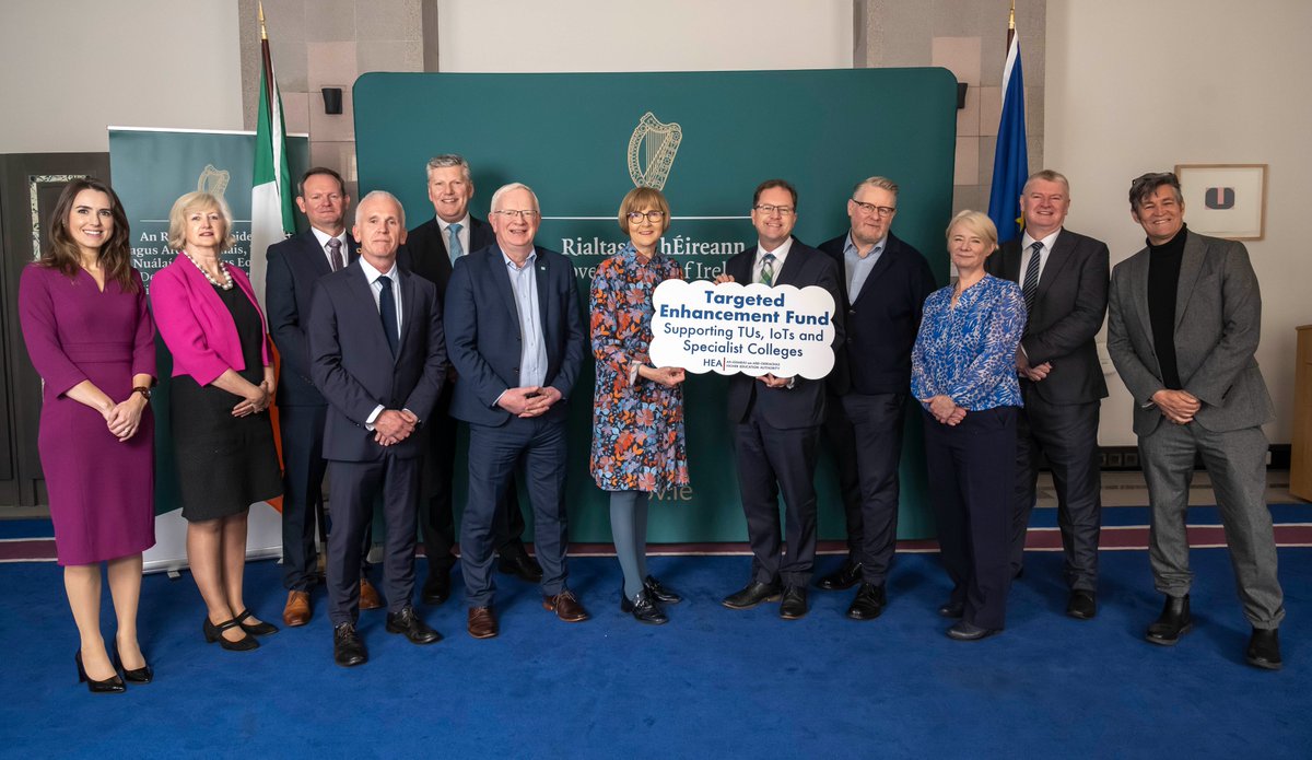 Minister <a href="/lawlessj/">James Lawless</a> today announced the launch of a <a href="/hea_irl/">HEA</a> call for applications for a Targeted Enhancement Fund (TEF) for the technological sector and publicly funded specialist colleges.

🔗gov.ie/en/department-…