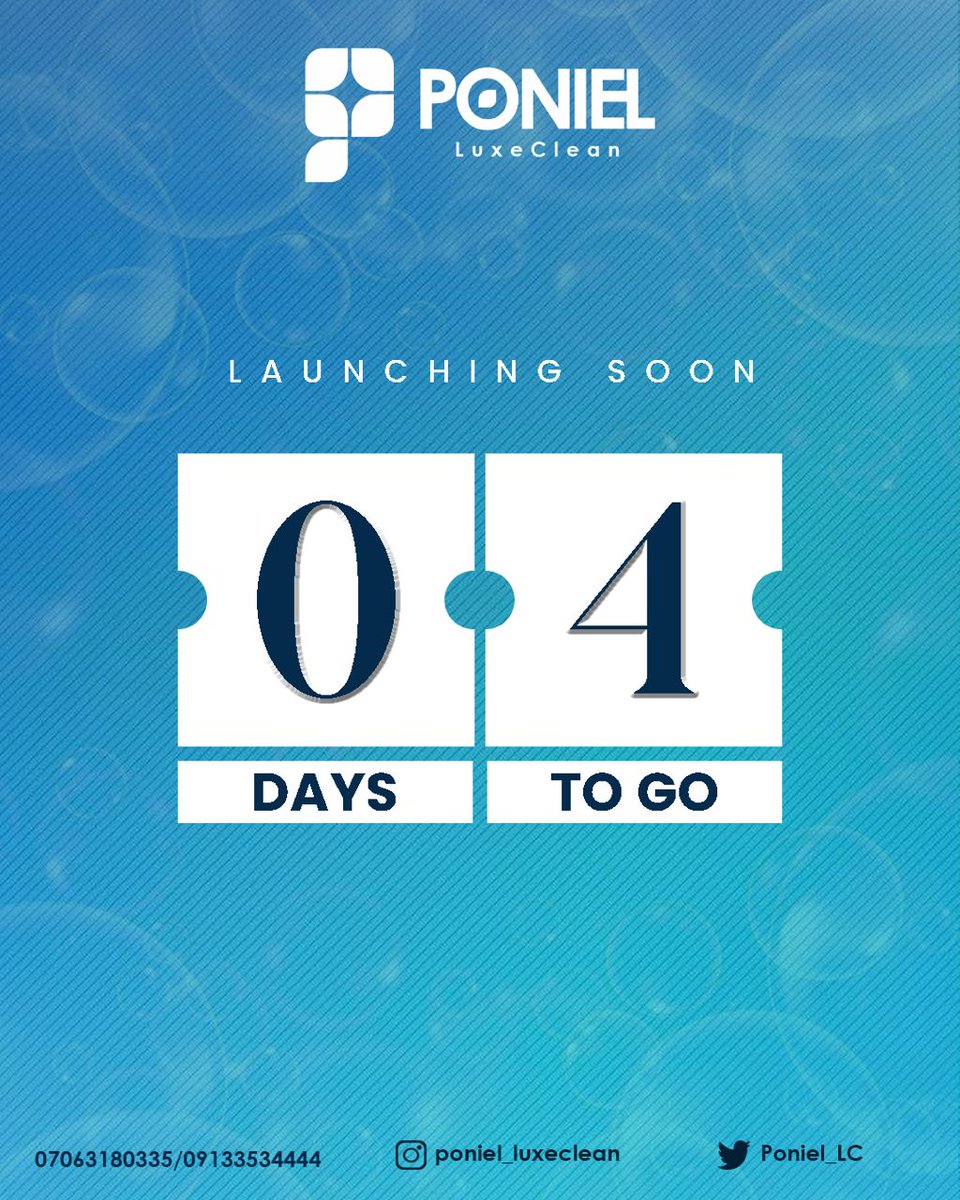 Poniel_LC's tweet photo. ✨ 4 DAYS TO GO! ✨
The sparkle is almost here…
PONIEL LUXECLEAN launches June 7th 🧼💎
#4DaysToGo #PonielLuxeClean #LuxuryCleaning #CleanWithClass https://t.co/ImrBE8g9ze
