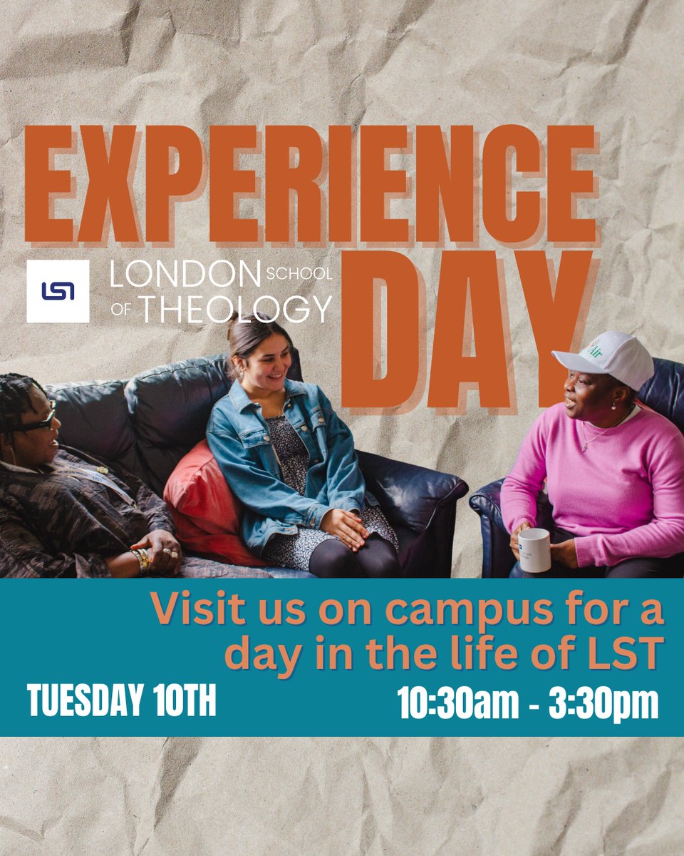 London School of Theology (@lstheology) on Twitter photo Keen to explore Theological Education this year or next year?
Join us at <a href="/LSTheology/">London School of Theology</a> on Tuesday 10th June for our next experience day
📌Book now at: lst.ac.uk/events
#theologicaleducation #christianeducation #theologyandcounselling #liberalarts #worshipstudies Keen to explore Theological Education this year or next year?
Join us at <a href="/LSTheology/">London School of Theology</a> on Tuesday 10th June for our next experience day
📌Book now at: lst.ac.uk/events
#theologicaleducation #christianeducation #theologyandcounselling #liberalarts #worshipstudies