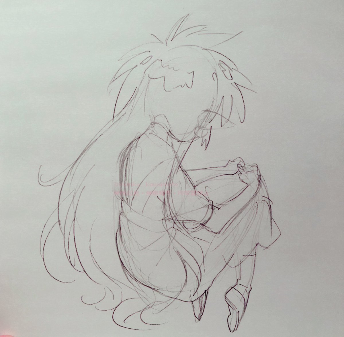 「#後ろ姿からしか得られない栄養があるので見た人も貼る 過去絵みるくさん」|川元まりこのイラスト