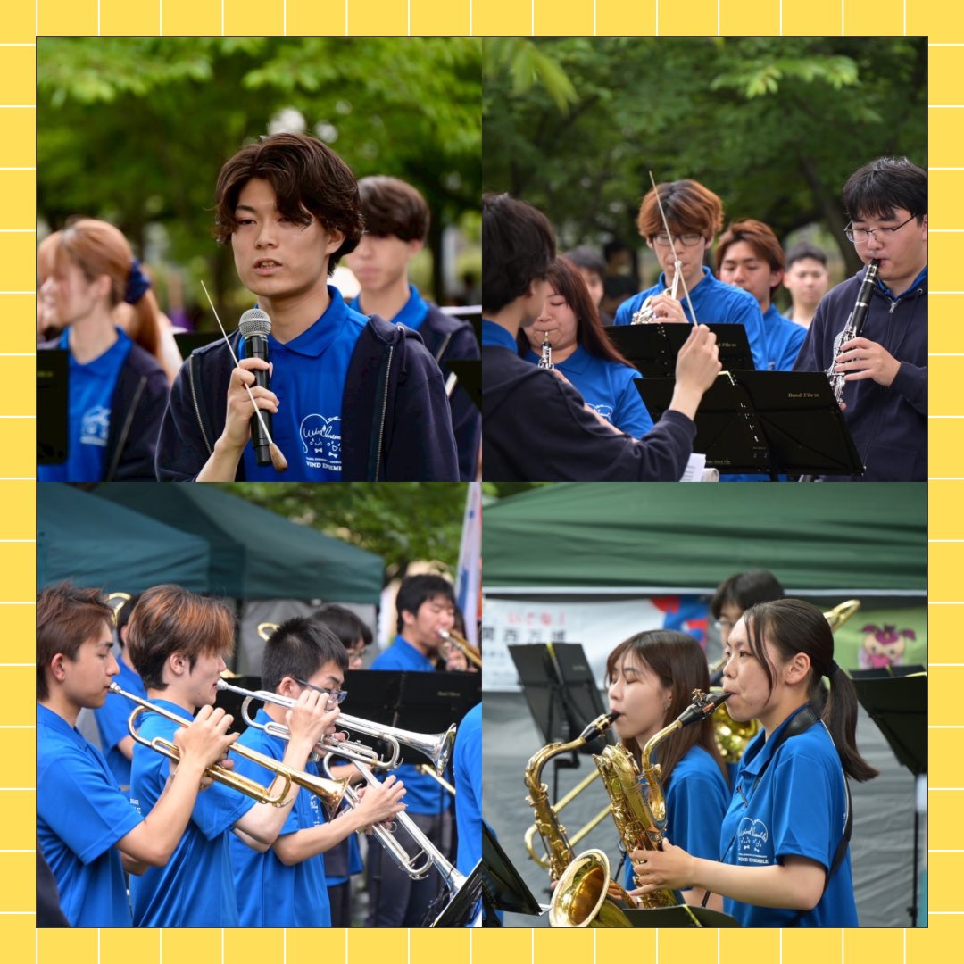 windensembleoit's tweet image. こんにちは！大阪工業大学文化会ウインドアンサンブルです！！🎺

6/1（日）、大宮キャンパスの隣にある城北公園にて行われたあさひファン★フェスタで演奏させていただきました！

〜演奏曲〜
♪じょいふる
♪夢をかなえてドラえもん
♪学園天国(アンコール)