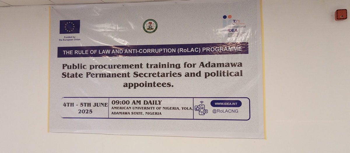 ZeebabsZb's tweet photo. Today, the DG @followADSG BPP, Mr. Joseph Markus JP and the @EU_Commission funded @RoLACNG @Int_IDEA Consultant @MildroseLawFirm in high-level engagement with @followADSG PSs on Public Procurement &amp; Anti-Corruption. https://t.co/BsATmyi4Vr