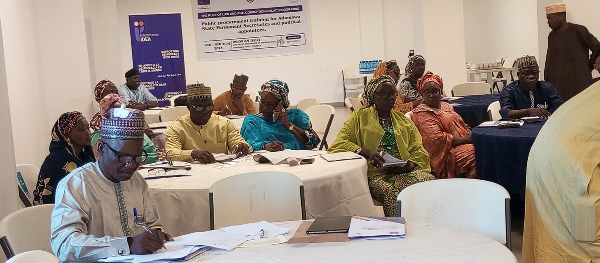 ZeebabsZb's tweet photo. Today, the DG @followADSG BPP, Mr. Joseph Markus JP and the @EU_Commission funded @RoLACNG @Int_IDEA Consultant @MildroseLawFirm in high-level engagement with @followADSG PSs on Public Procurement &amp; Anti-Corruption. https://t.co/BsATmyi4Vr