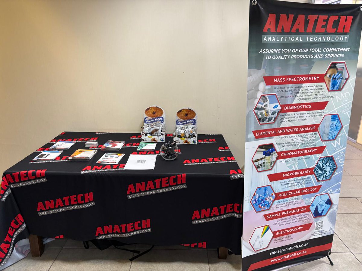 AnaTech17's tweet image. Anatech was proud to be part of Friday’s Journal Club at Wits on 30 May 2025 🔬📚
Our stand featured some of the latest innovations in scientific instrumentation and consumables 🧪🧫
Thank you to everyone who stopped by 👩🔬👨🔬
#Anatech #WitsJournalClub #WebChanges