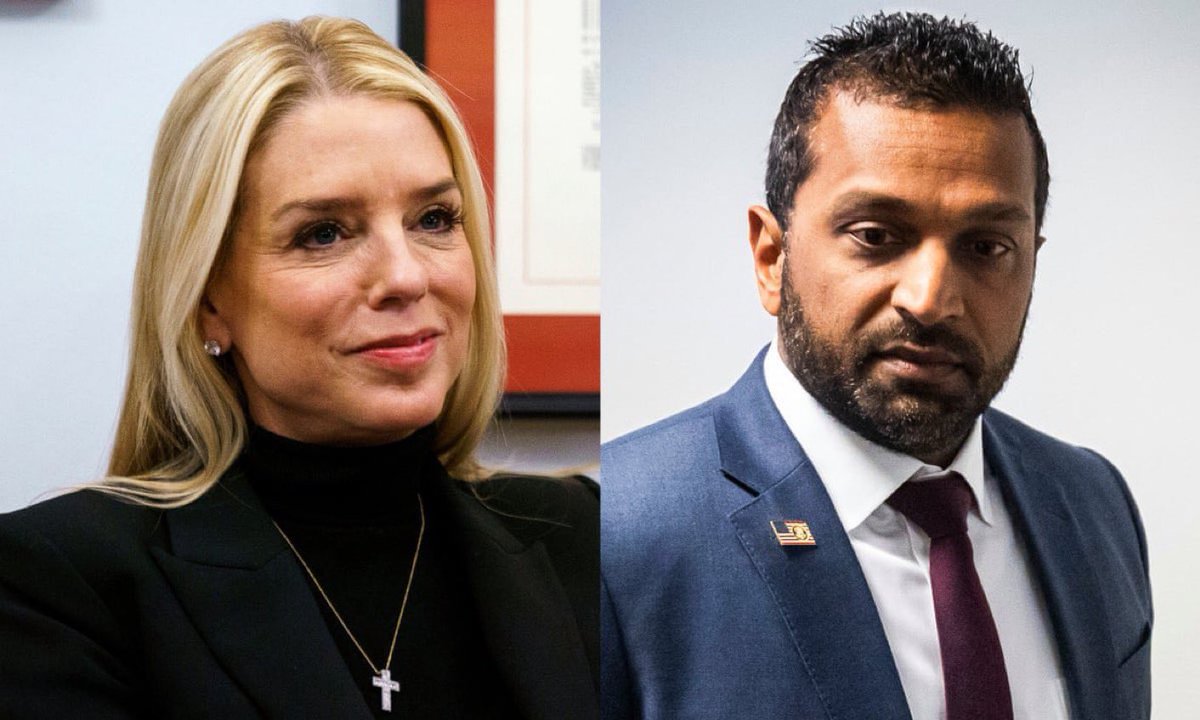 This isn't popular but I trust Pam Bondi and Kash Patel.

I know they are putting together airtight cases. 

Give it time. 

They're both one of us. 

They will not let us down.