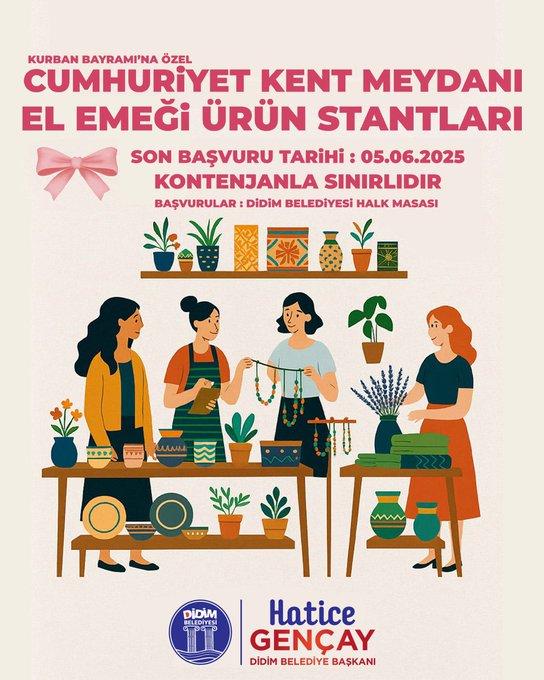 Kurban Bayramı’nda El Emeği Ürün Stantları Kuruluyor