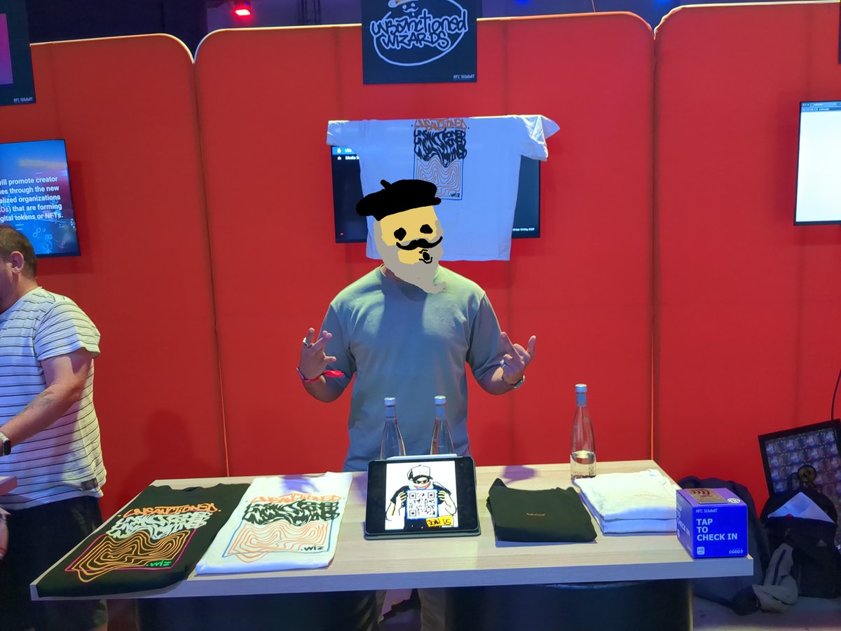 Unsanctioned Wizards (@unsanctionedwiz) on Twitter photo Come and meet <a href="/Daya_MsPaintBos/">Daya|MsPaintBoss</a> and <a href="/0xGrug/">Grug (aka Corn guy 🌽)</a> at the unsanctioned booth at the <a href="/NFCsummit/">NFC SUMMIT - LISBON - JUNE 4-6 2025</a> !
We have free t-shirts for holders!
Take a photo with us and post it below here to enter in a raffle to win either an unsanctioned wizard or a t-shirt!
UwU Come and meet <a href="/Daya_MsPaintBos/">Daya|MsPaintBoss</a> and <a href="/0xGrug/">Grug (aka Corn guy 🌽)</a> at the unsanctioned booth at the <a href="/NFCsummit/">NFC SUMMIT - LISBON - JUNE 4-6 2025</a> !
We have free t-shirts for holders!
Take a photo with us and post it below here to enter in a raffle to win either an unsanctioned wizard or a t-shirt!
UwU