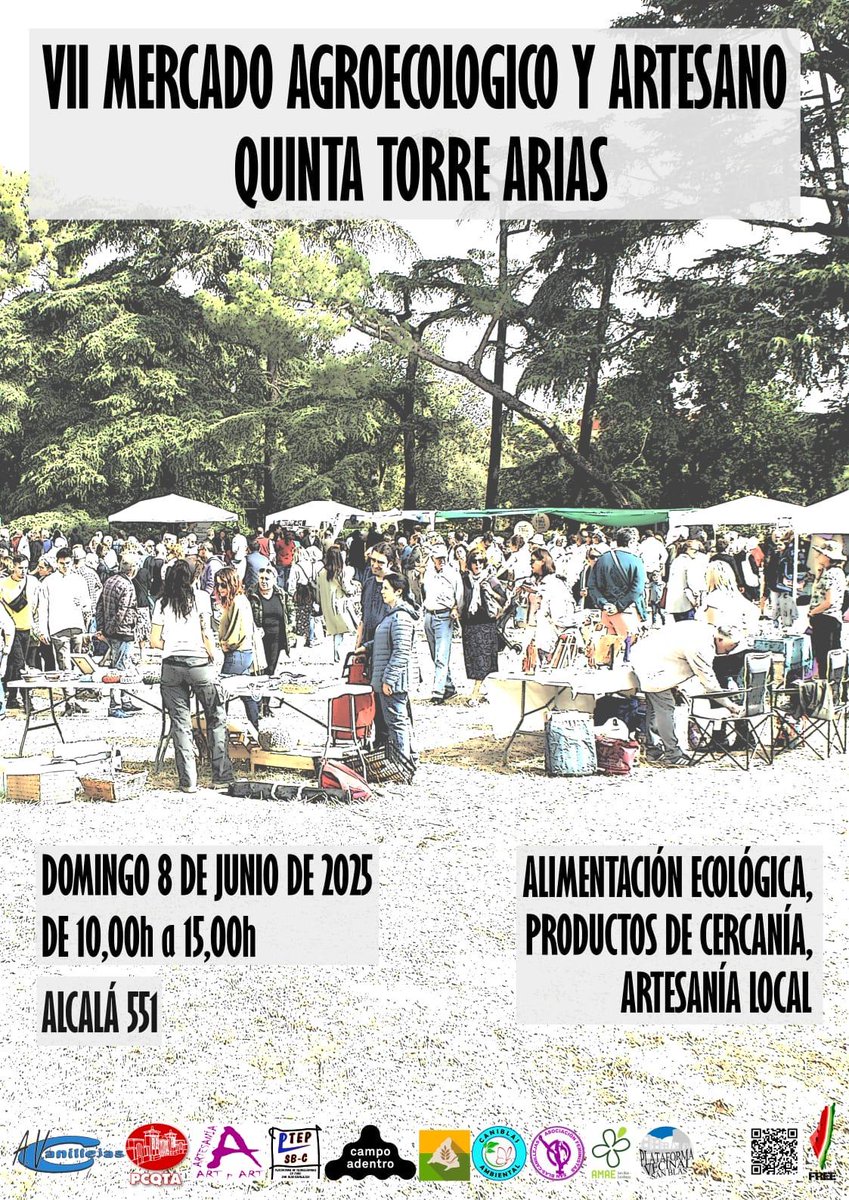 Este domingo 8 de junio tenemos una cita para pasarlo bien en la Quinta de Torre Arias, en el #MercadoAgroecológico
#Artesanía

⬇️