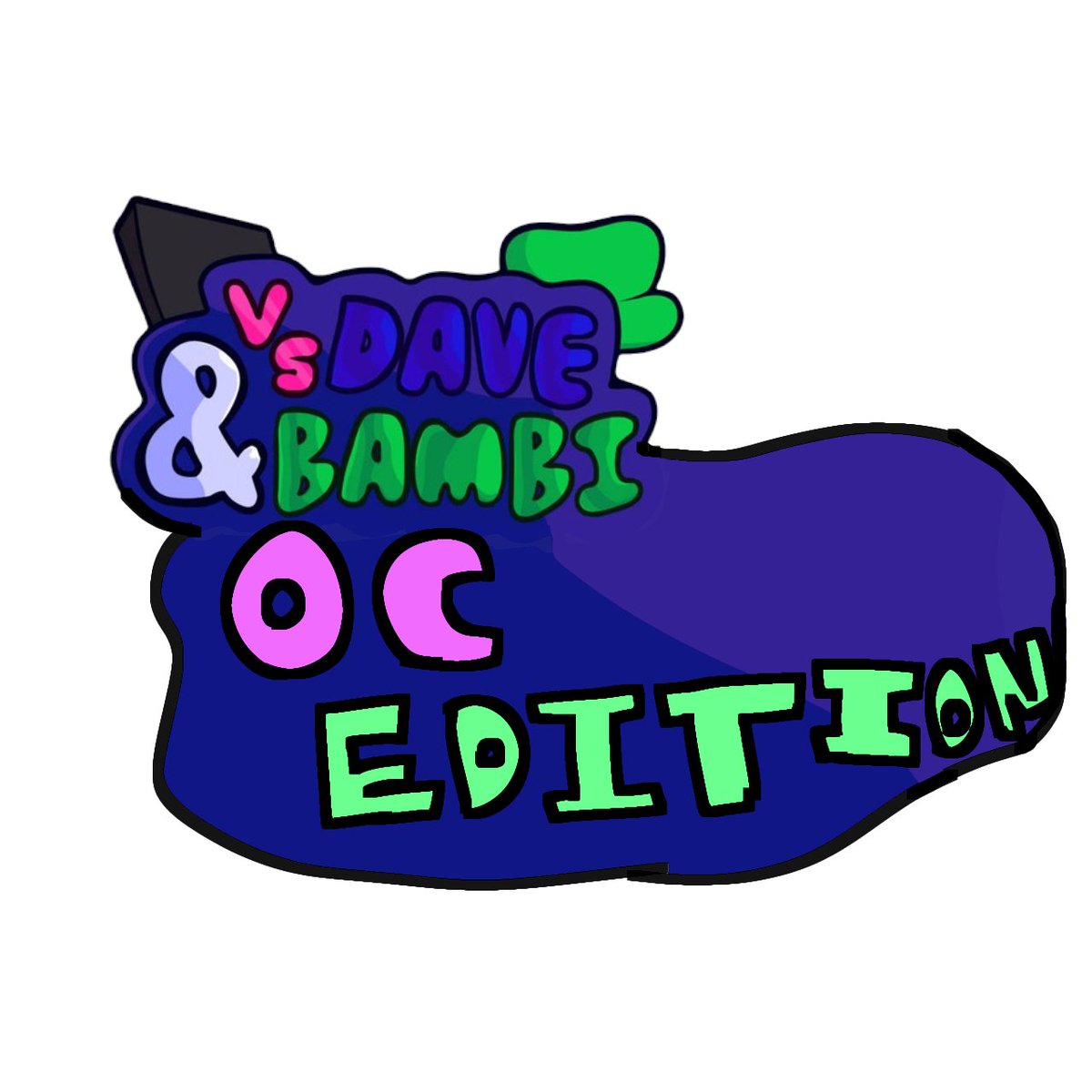 SabinaHora19763's tweet image. (Twenty-sixth time posting here!) My drawing of Vs Dave And Bambi: Oc Edition logo! (The first one was made by me! The second one belongs to my friend Ken!)