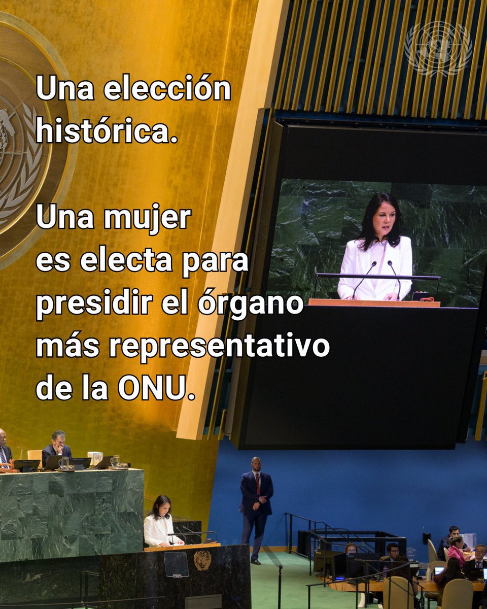 🗳️ La elección de Annalena Baerbock @ABaerbock como Presidenta de la Asamblea General de la <a href="/ONU_es/">Naciones Unidas</a> refuerza el papel de las mujeres en la gobernanza global. 

Un paso más hacia la igualdad sustantiva en los espacios donde se decide el futuro.

#LiderazgoFemenino