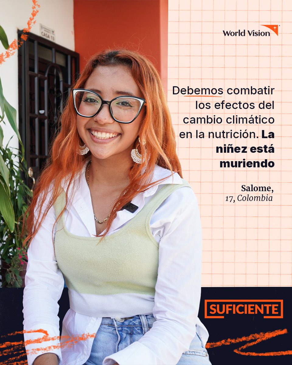 Salomé, de 17 años, de #Colombia, tiene un duro mensaje para los gobiernos.

la vida de 6,2 millones de niñas y niños podrían en la próxima década con las inversiones adecuadas en #nutrición.

Di #SUFICIENTE