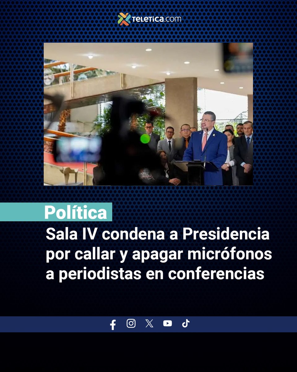Leé la nota aquí: ow.ly/pCUe50W4bWN | Los magistrados también consideraron una violación a la libertad de expresión el cerco creado con escoltas a un grupo de comunicadores que pretendían hacer preguntas a Rodrigo Chaves.
