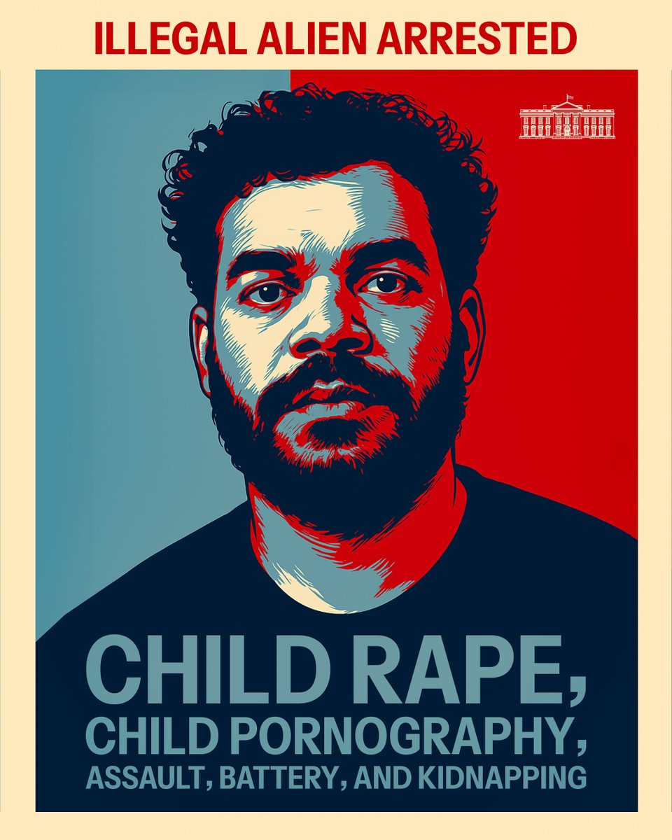 The White House (@whitehouse) on Twitter photo OPERATION PATRIOT: This illegal alien was captured by <a href="/ICEgov/">U.S. Immigration and Customs Enforcement</a>. Heβs been charged with:
π΄ Aggravated rape of a child by force
π΄ Possession of child pornography
π΄ Dissemination of obscene material
He also has a prior arrest for:
π΄ Assault
π΄ Battery
π΄ Kidnapping OPERATION PATRIOT: This illegal alien was captured by <a href="/ICEgov/">U.S. Immigration and Customs Enforcement</a>. Heβs been charged with:
π΄ Aggravated rape of a child by force
π΄ Possession of child pornography
π΄ Dissemination of obscene material
He also has a prior arrest for:
π΄ Assault
π΄ Battery
π΄ Kidnapping