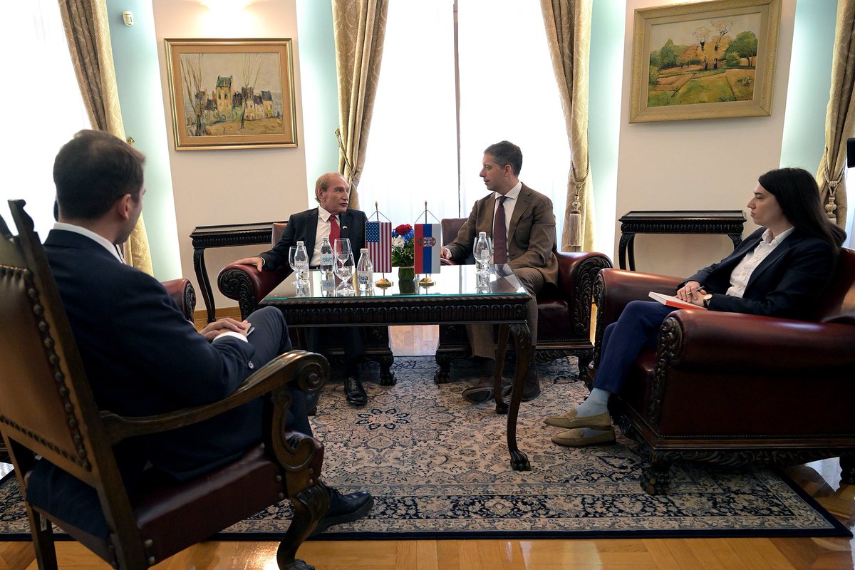 Марко Ђурић (@markodjuric) on Twitter photo The exchange of views I had today with the esteemed geopolitical expert <a href="/George_Friedman/">George Friedman</a> provided valuable insights into the shifting global landscape and the strategic positioning of our region within it.
#Serbia strives to be recognized as a pillar of stability in the The exchange of views I had today with the esteemed geopolitical expert <a href="/George_Friedman/">George Friedman</a> provided valuable insights into the shifting global landscape and the strategic positioning of our region within it.
#Serbia strives to be recognized as a pillar of stability in the