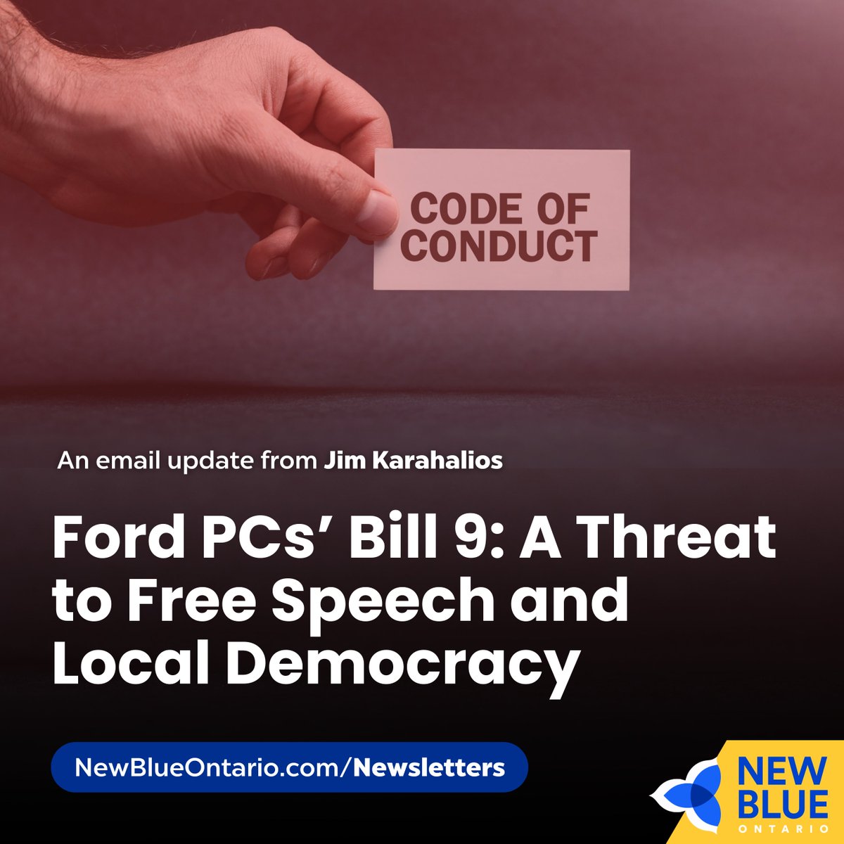 Last week, the Ford PCs passed Bill 9, the so-called "Municipal Accountability Act," on Second Reading. It is now at Standing Committee.

This legislation mirrors a Liberal bill from 2021 and poses a significant threat to local democracy and free speech.

Bill 9 grants the