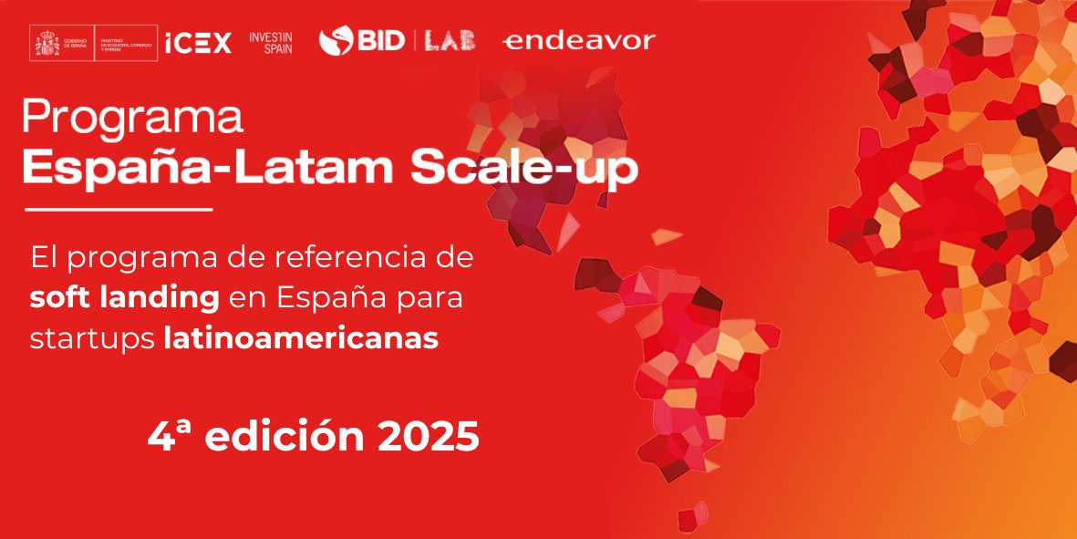 📣 ¡Buenas noticias!
#SpainLatamScaleUp 2025 extiende su convocatoria: ahora puedes postular hasta el 7 de junio.
 🔹 Conecta con el ecosistema emprendedor español
 🔹 Accede a mentoría, fondos y networking en 🇪🇸
 🔗 Postula aquí: investinspain.org/latam-scaleup