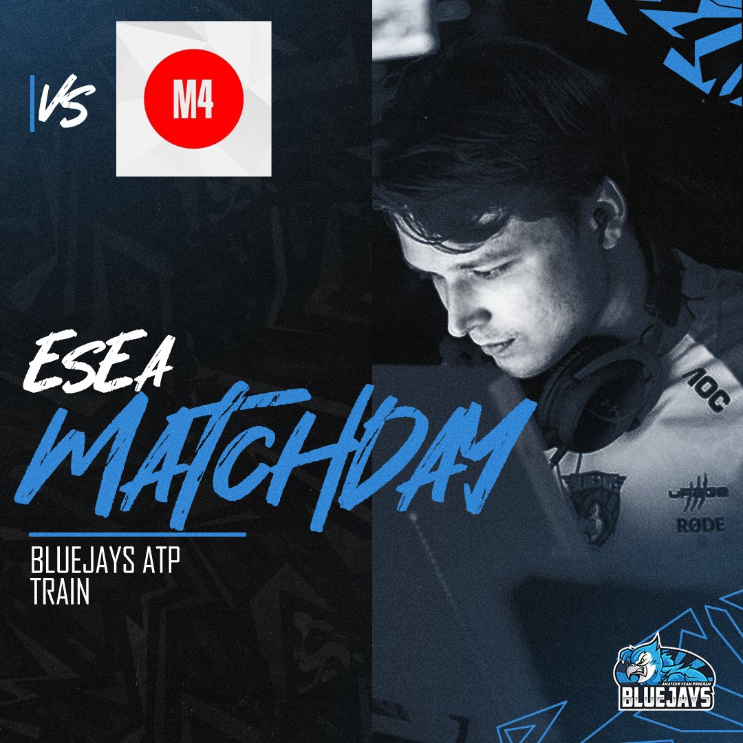 BLUEJAYS Sports Amateur Team Program (@bluejays_atp) on Twitter photo 🔥It's Playoffs Time for ATP Team Train Match 2 (Group A Round 3) of the <a href="/ESEA/">ESEA League</a> Leauge Season 53.
💙Lets gooo boys!!!
🆚M4
📅Wensday, 04. June 2025.
🕐19:30 MESZ 🔥It's Playoffs Time for ATP Team Train Match 2 (Group A Round 3) of the <a href="/ESEA/">ESEA League</a> Leauge Season 53.
💙Lets gooo boys!!!
🆚M4
📅Wensday, 04. June 2025.
🕐19:30 MESZ