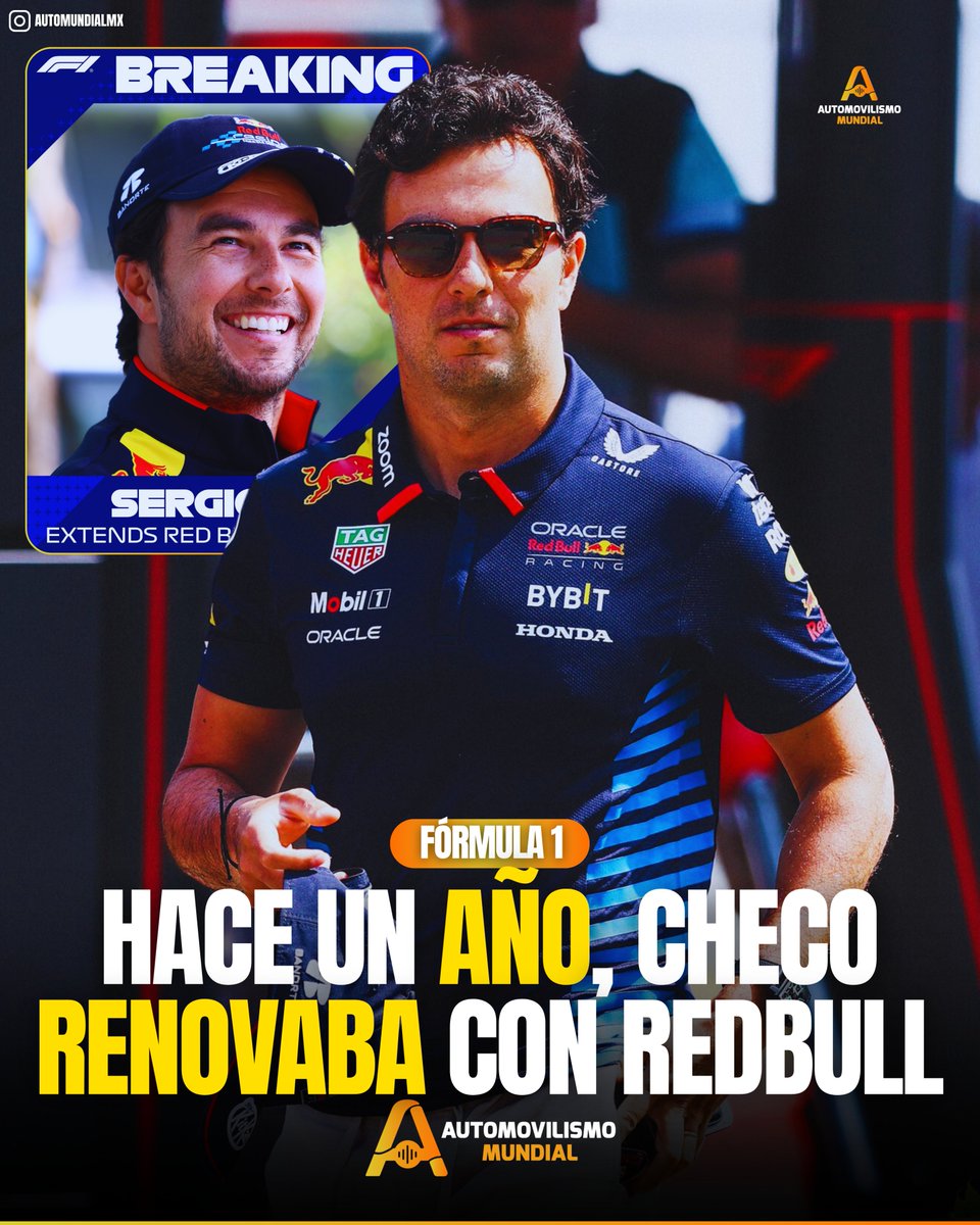 hace exactamente UN AÑO, Checo cometía probablemente uno de los PEORES ERRORES de su vida 😓🇲🇽RENOVAR por dos años más con RED BULL.

Una decisión que probablemente lo dejó sin margen para NEGOCIAR con otro equipo, como sí lo hizo Sainz 💔

#f1 #checoperez
