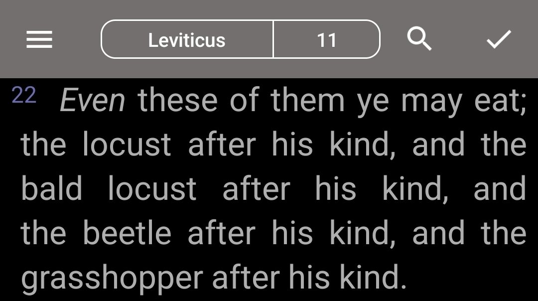 God says you can eat the bugs