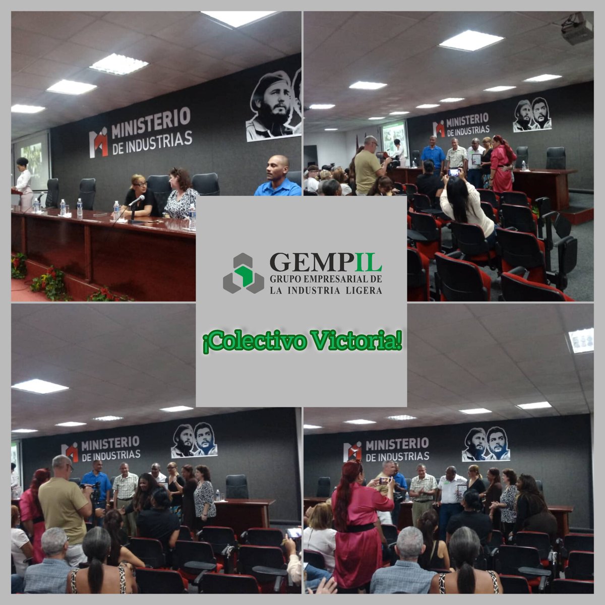 🎉 ¡Orgullo para la OSDE #Gempil! 🇨🇺
🗓 4/6/2025
Recibimos la Condición de Colectivo Victoria, otorgada por el Sindicato de Industrias.
👏 Reconocimiento al compromiso y la excelencia.
#industrialigera 
#CTC 
#IndustriasCuba
#ColectivoVictoria