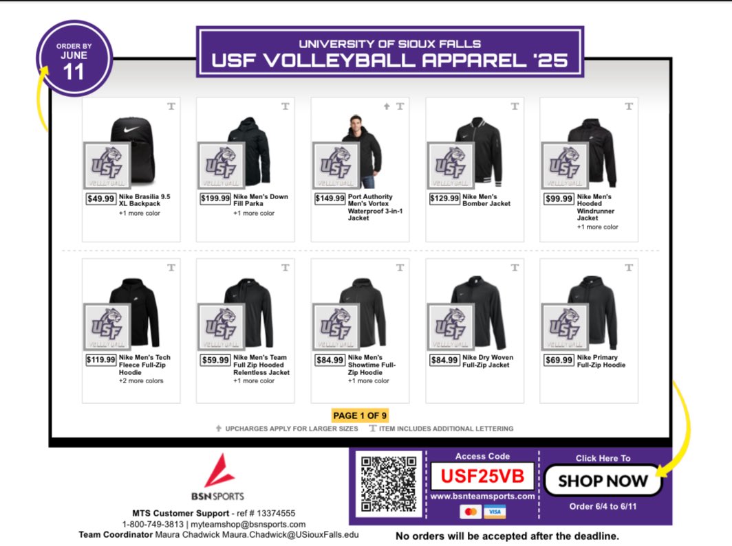 New logo means new gear! Get your new USFVB gear today! 

bsnteamsports.com/shop/USF25VB