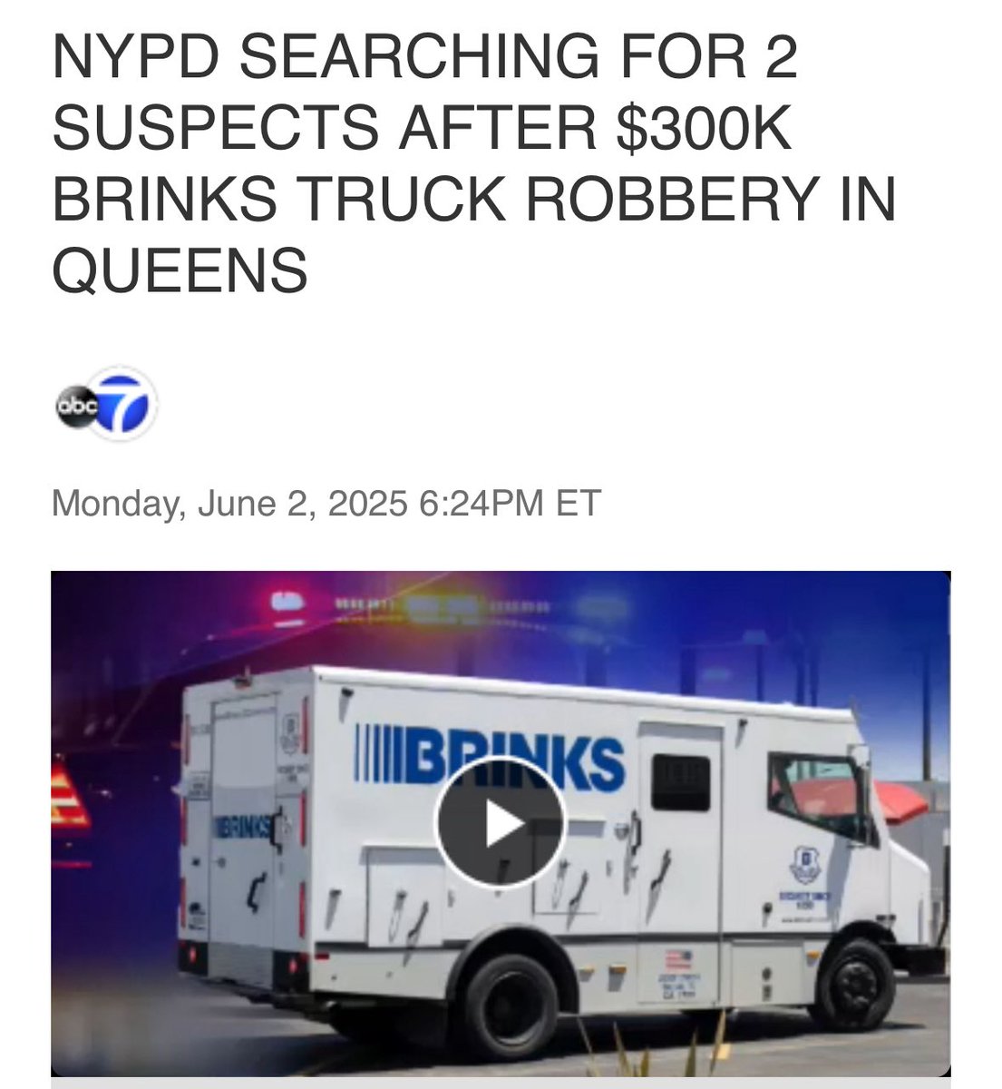 To the men that robbed that brinks Truck, thank you for your service 🫡  Queens get the money!!!