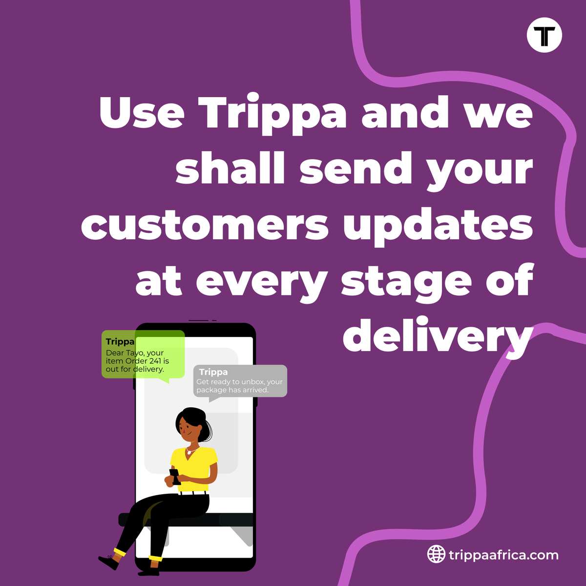 usetrippa's tweet photo. Customer: "Hello ma, abeg where my package reach now? I never see your rider o."

Business owner: You (sweating):
"Ah... he's on his way, ma!"
(Meanwhile, even you don’t know where the guy dey.)

It’s time to upgrade to Trippa and we shall send live updates to your customers. https://t.co/p2tyZzv9d3