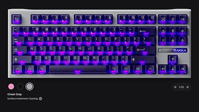 キーボード RAKKA80 Edge Gray RAKKA 80 Edge Magnetic Switch Keyboard Mechanical Keyboard Type-c