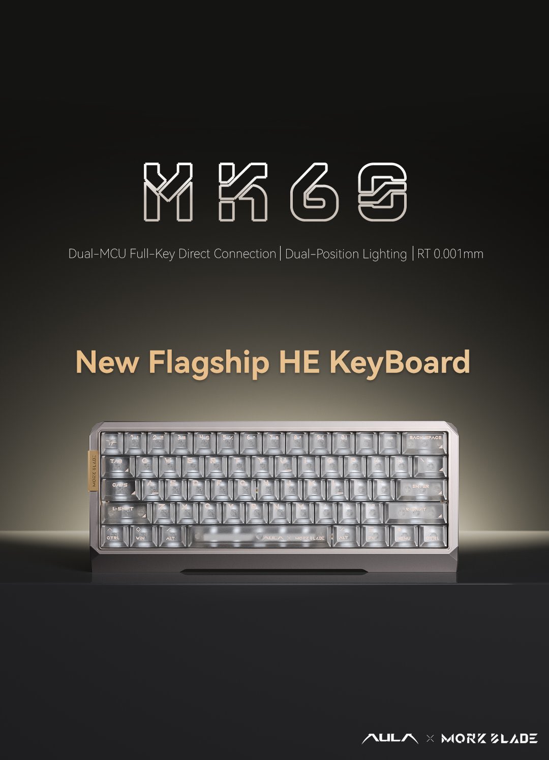 キーボード RAKKA80 Edge Gray RAKKA 80 Edge Magnetic Switch Keyboard Mechanical Keyboard