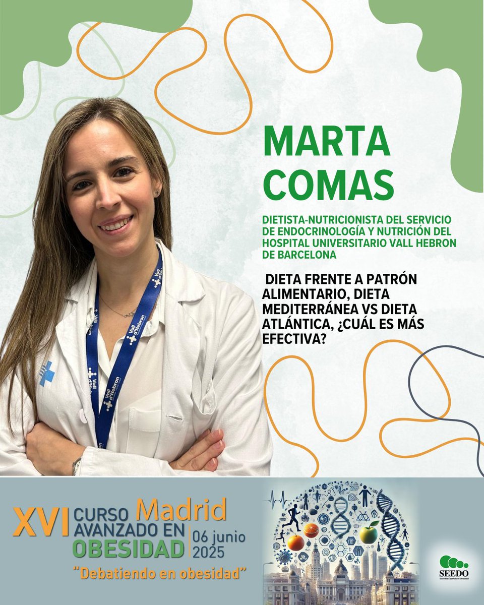 Seedo (@sociedadseedo) on Twitter photo Marta Comas, una de las coordinadoras del grupo joven Next Generation <a href="/CanteraSEEDO/">Next Generation: Cantera SEEDO</a> ¡también forma parte de la lista de ponentes del 📗XVI Curso Avanzo en #Obesidad organizado por la SEEDO!
Dietista y nutricionista del servicio de endocrinología y nutrición del <a href="/vallhebron/">Vall d'Hebron</a> nos Marta Comas, una de las coordinadoras del grupo joven Next Generation <a href="/CanteraSEEDO/">Next Generation: Cantera SEEDO</a> ¡también forma parte de la lista de ponentes del 📗XVI Curso Avanzo en #Obesidad organizado por la SEEDO!
Dietista y nutricionista del servicio de endocrinología y nutrición del <a href="/vallhebron/">Vall d'Hebron</a> nos
