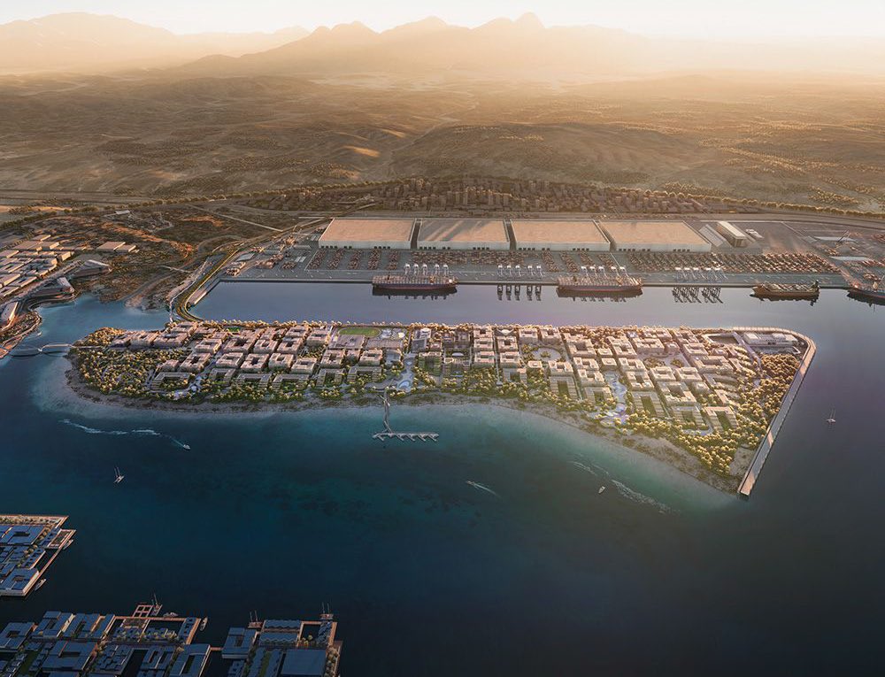 SaudiProject's tweet image. #ميناء_نيوم في #أوكساچون يستقبل أول دفعة رافعات جسرية مؤتمتة عن بُعد في السعودية، لتسريع مناولة الحاويات بدقة وكفاءة عالية، وسيعزز الميناء نمو الصناعة والتجارة الذكية، كما يقدم برنامج تدريب للكوادر النسائية السعودية في تقنيات التشغيل المستقبلية