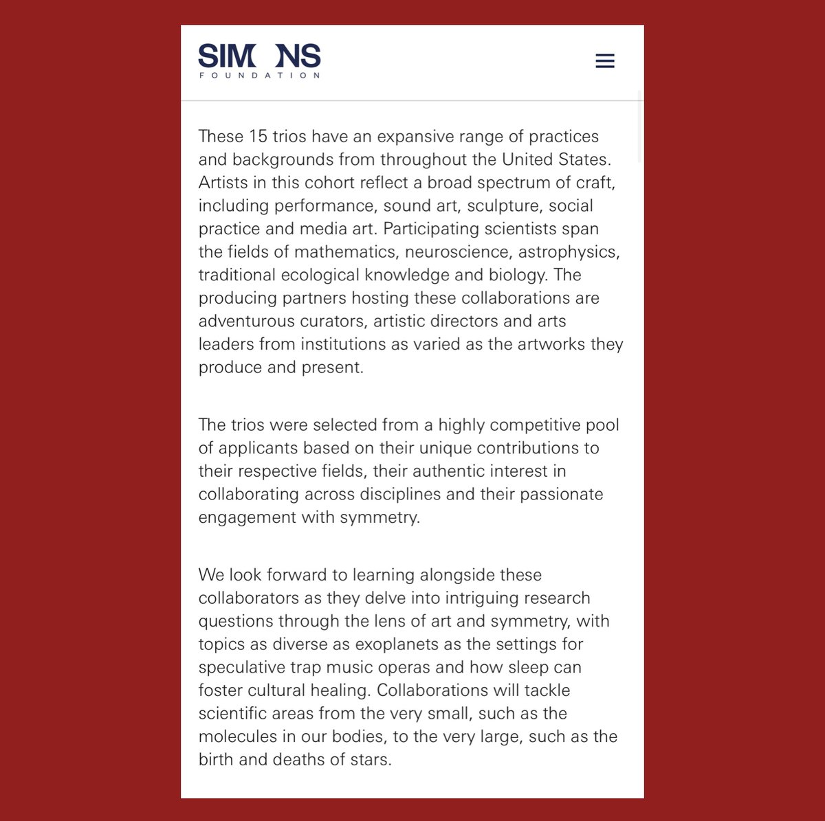 CosmicAI_Inst's tweet image. CosmicAI Director Stella Offner, artist @SusanScafati &amp;amp; Bobby Garza of the Long Center for Performing Arts, are recipients of the Simons Foundation’s Open Interval award, supporting interdisciplinary exploration across art &amp;amp; science! This collaboration is supported by @SimonsFdn