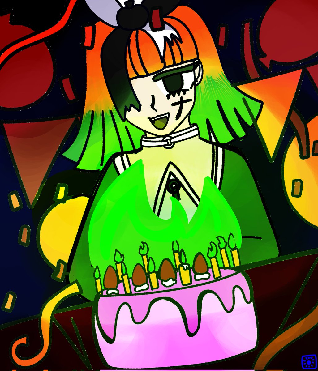 Happy birthday Pumpkin!!! You are an amazing artist and vtuber!! You inspire me a lot, never change 🧡💚🧡💚🧡💚🧡💚

(I tried going for a candid photo vibe with a flash and everything, hopefully it worked.)

#PumpkinNun
#PumpkinSound