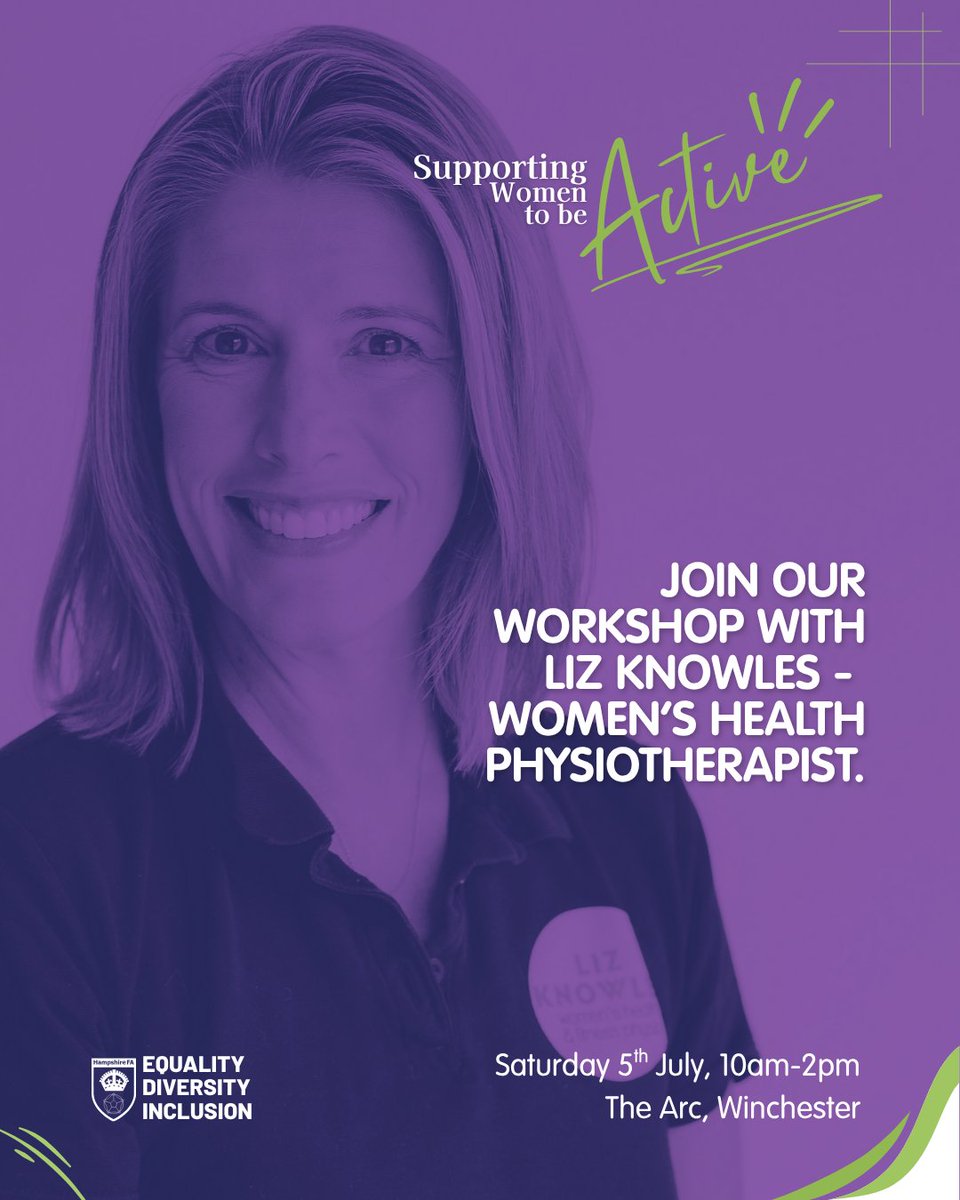 Alie Chartier (@aliechartier) on Twitter photo As a teen, I dropped out of sport, like 64% of girls do.
Now I’m helping organise <a href="/HampshireFA/">Hampshire FA</a>’s first Women’s Health in Football event. It’s for those who love sport and those who still think it’s not for them.
Join us: shorturl.at/g2qhh
#WomensHealth #FootballForAll As a teen, I dropped out of sport, like 64% of girls do.
Now I’m helping organise <a href="/HampshireFA/">Hampshire FA</a>’s first Women’s Health in Football event. It’s for those who love sport and those who still think it’s not for them.
Join us: shorturl.at/g2qhh
#WomensHealth #FootballForAll
