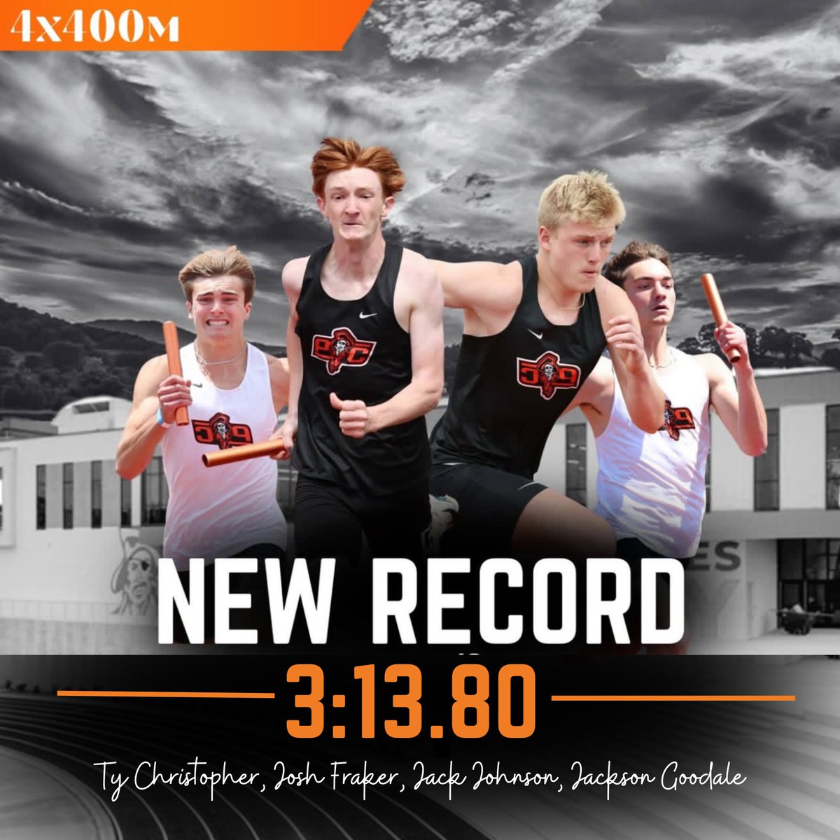 Congrats MSHSHAA Class 5️⃣ STATE CHAMPIONS - Ty Christopher, Josh Fraker, Jack Johnson, &amp; Jackson Goodale! 

GOLD MEDAL and State Meet Record of 3:13.80 for PCTF Boys 4x400! 

#pcr3proud
