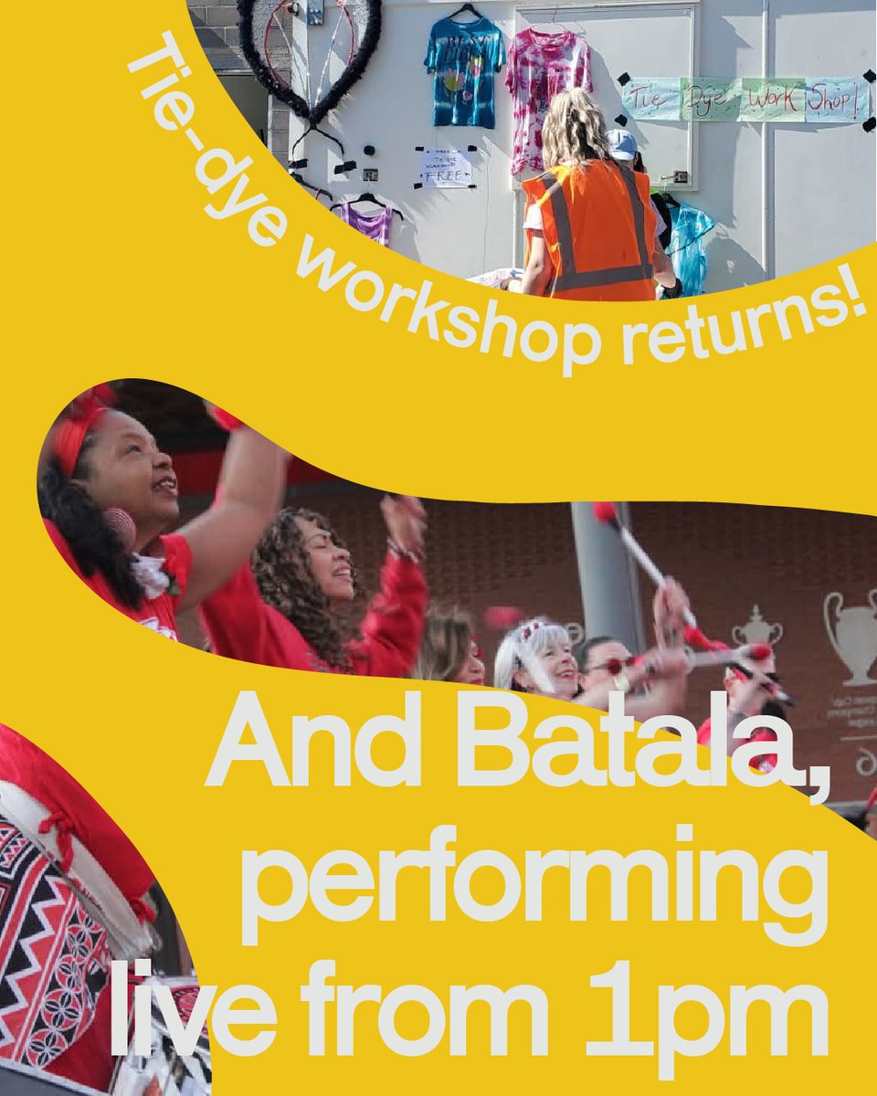 The market on Saturday will be full of joy and rhythms 🐎 🎶 🥁. Park Palace Ponies will be there to say hello and Batala will be drumming (at 1.30, not 1pm 🤪🙄😁). All this, with Tie-dyeing too. See you there! 🤩