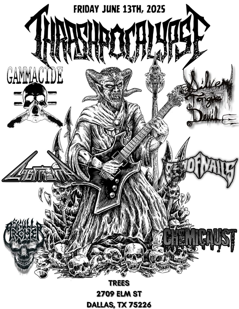 THRASHPOCALYPSE is coming up next week. It’s been a long road to get here and we can’t wait to celebrate 20 years of in the trenches with some of our favorite bands. AND we’ll be reunited with the Serbian Shredder on guitar.
<a href="/TheOneTrueDevil/">Silvertonguedevil</a>