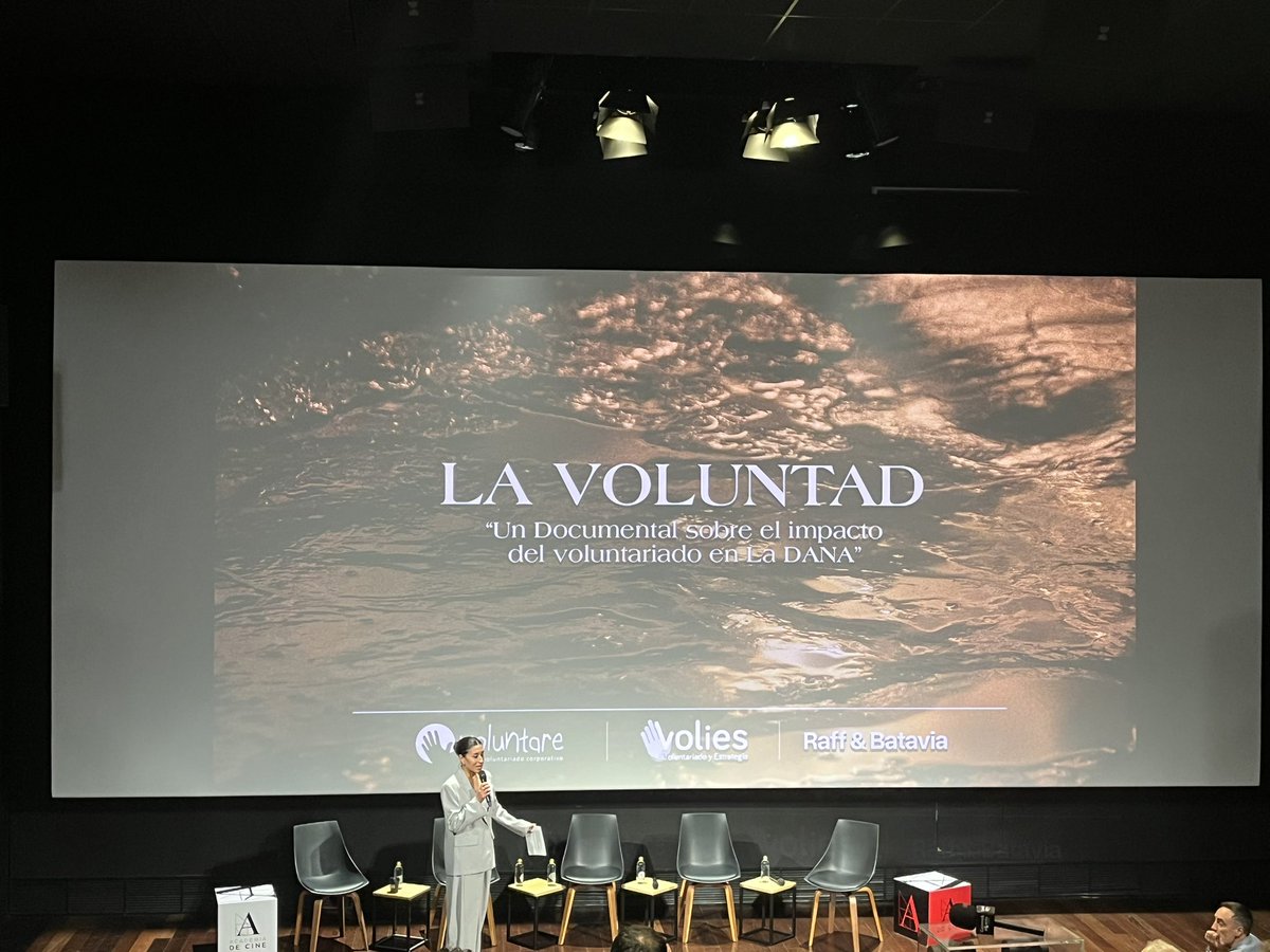 Presentación del documental “La Voluntad” un doc gráfico sobre el impacto del voluntariado en la DANA.Han pasado más de 7 meses desde que, pero queda mucho por hacer , mucho por reconstruir , pero sobre todo muchas personas que apoyar !!! Gracias @Volies por invitar a <a href="/ILUNION/">ILUNION</a>