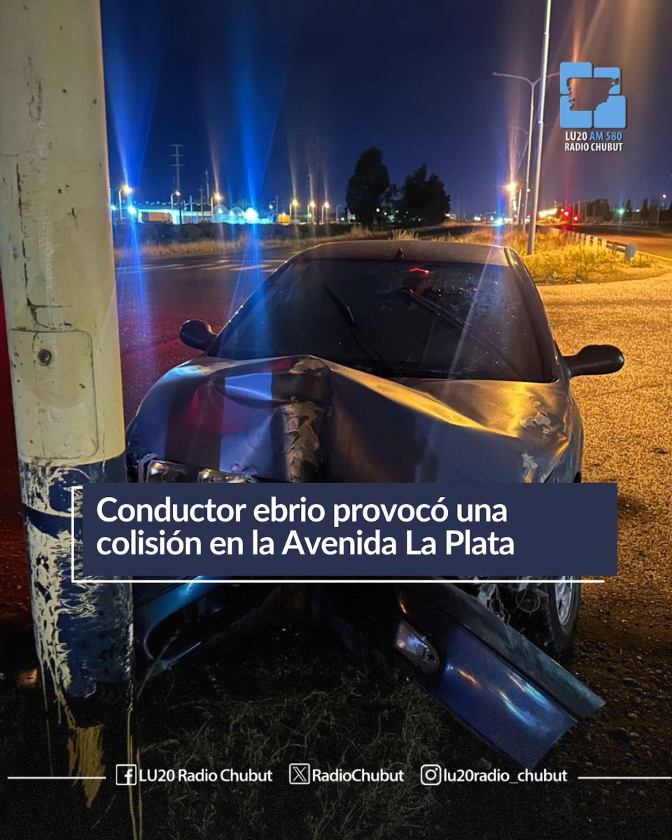 🔹Conductor ebrio provocó una colisión en la Avenida La Plata

📌Un accidente de tránsito ocurrido anoche alrededor de las 23:50 en la Avenida La Plata, en la salida de Trelew hacia Gaiman, dejó como saldo dos personas con lesiones leves y un conductor detenido por alcoholemia