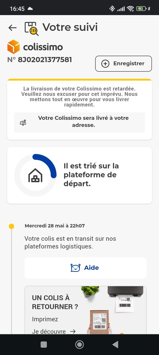 Bonjour <a href="/lisalaposte/">La Poste</a> 
Sauriez vous me dire où ce colis qui devrait être arrivé depuis samedi dernier svp ?