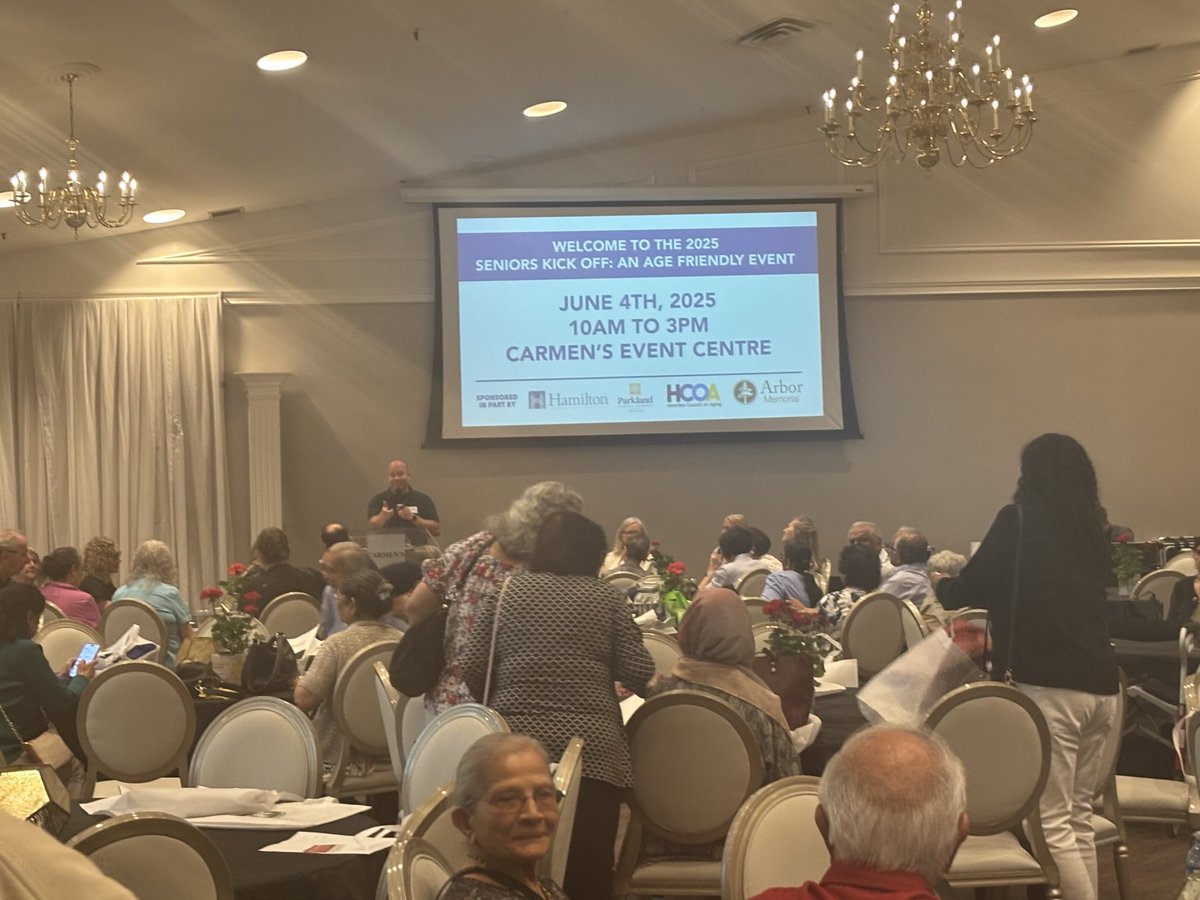HamOnt_Aging's tweet image. The 2025 #AgeFriendlyHamilton #Seniorskickoff is off to a great start at Carmen’s today! Thanks to all who joined us to celebrate seniors in @cityofhamilton @GilbreaCentre @unitedwayhh @GoodShepherdHam @GERAScentre